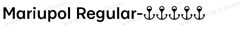 Mariupol Regular字体转换